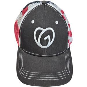 Cap America Flag Trucker Cap with Embroidered‎ GoDaddy Logo